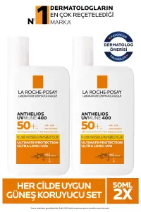 2 Adet La Roche Posay Anthelios Uvmune 400 Invisible Fluid SPF50+ 50 ml