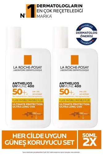 2 Adet La Roche Posay Anthelios Uvmune 400 Invisible Fluid SPF50+ 50 ml - 1