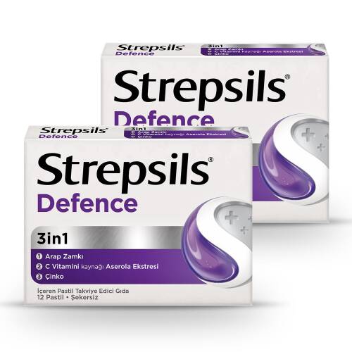 2 Adet Strepsils Defence 12 Pastil - 1