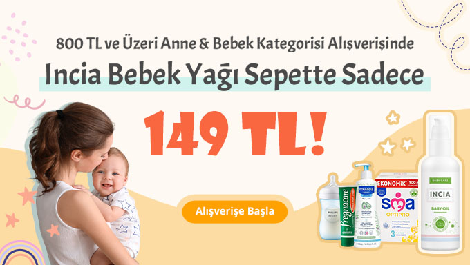 <div style="text-align: center;"><font size="4"><b><a href="https://www.markafarma.com/anne-bebek">Anne &amp; Bebek Kategorisi Alışverişinde INCIA Bebek Yağı SEPETTE 149TL!&nbsp;</a></b></font></div>