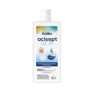 Acidex Acisept DZ 21 Alkol Bazlı Antibakteriyel El Temizleyicisi Pompasız (İzopropil Alkollü) - 1