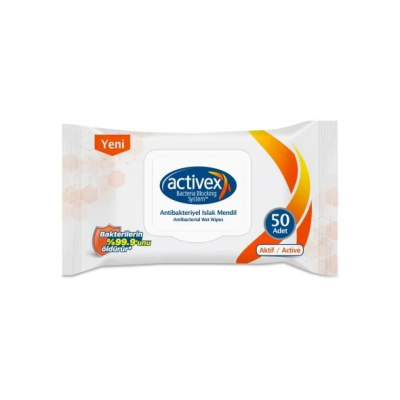 Activex Aktif Antibakteriyel 50 Yaprak Islak Mendil - 1