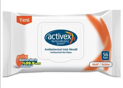 Activex Aktif Antibakteriyel 56 Yaprak Islak Mendil - 1