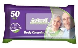 Actual Vücut Temizleme Havlusu 50'li