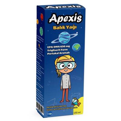 Apexis Balık Yağı Şurubu Portakal Aromalı 150 ml - 1
