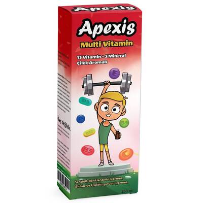 Apexis Multi Vitamin Şurup Çilek Aromalı 150 ml - 1