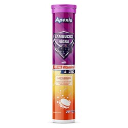 Apexis Sambucus + C Vitamini 1000 mg + Çinko 20 Efervesan Tablet