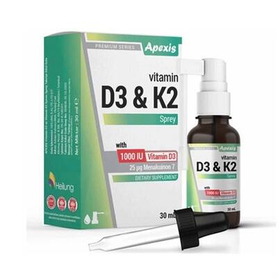 Apexis Vitamin D3 & K2 Oral Sprey Takviye Edici Gıda 30 ml - 1