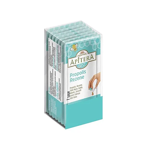 Apitera GEST Doğal Bal, Rezene, Tıbbi Nane, Kekik, Kakule, Zencefil ve Propolis İçeren Takviye Edici 7’li Saşe - 1