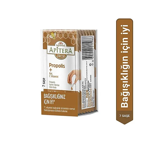 Apitera PROP Doğal Bal, C Vitamini ve 175 mg Propolis İçeren Takviye Edici 7’li Saşe - 1