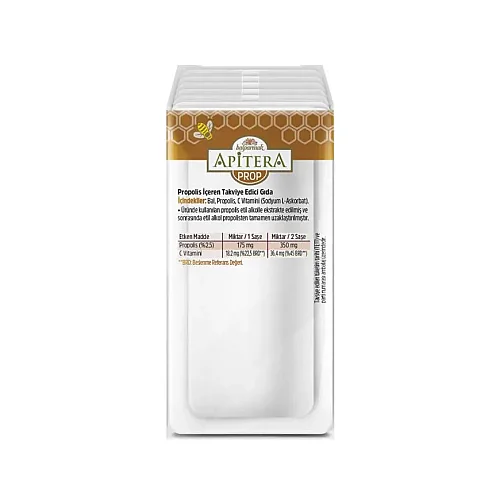 Apitera PROP Doğal Bal, C Vitamini ve 175 mg Propolis İçeren Takviye Edici 7’li Saşe - 3