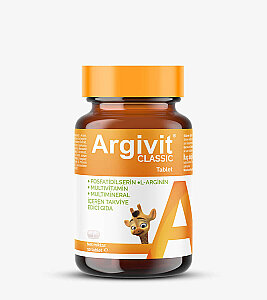 Argivit Classic Fosfotidilserin, L-Arjinin, Multivitamin ve Multimineral İçeren Tablet 30 Tablet