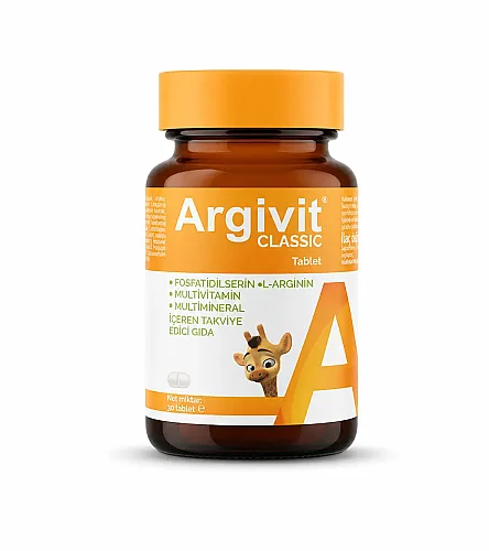 Argivit Classic Fosfotidilserin, L-Arjinin, Multivitamin ve Multimineral İçeren Tablet 30 Tablet - 1