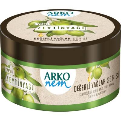 Arko Nem Değerli Yağlar Serisi Zeytinyağı Özlü Krem Kavanoz 250 ml - 1