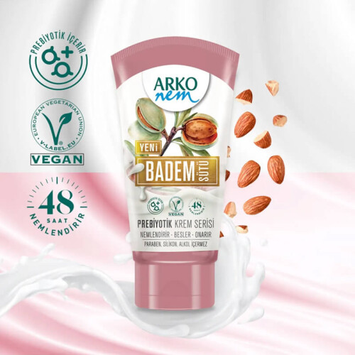 Arko Nem Prebiyotik Krem Serisi Badem Sütü 60 ml - 2