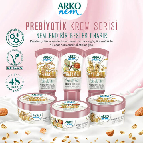 Arko Nem Prebiyotik Krem Serisi Pirinç Sütü 60 ml - 4