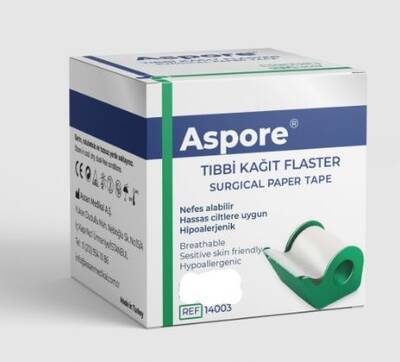 Aspore 2,5 cm x 5 m Kağıt Flaster - 1