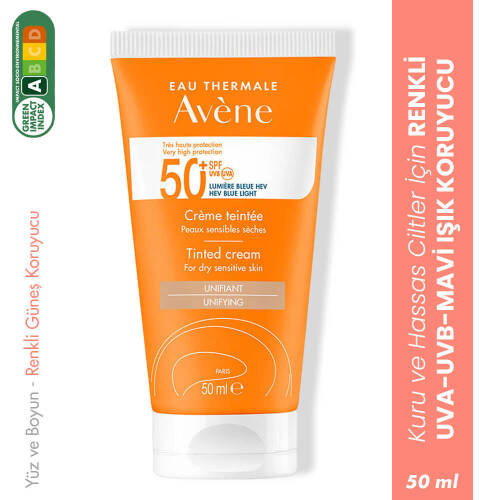 Avene Cream Tinted Cream Güneş Kremi SPF50+ 50 ml - 1