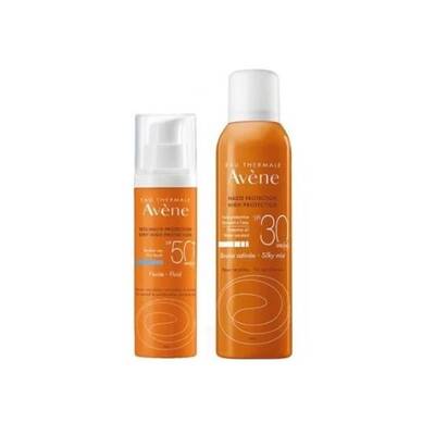 Avene Eau Thermale Fluide SPF 50+ 50 ml Alana Avene Brume Satinee Silky Mist SPF 30+ 150 ml Hediye - 1