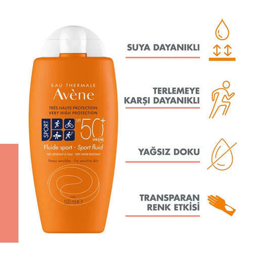 Avene Fluid Sport Güneş Koruyucu Krem SPF 50 100 ml - 2