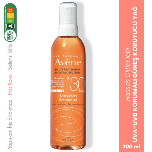 Avene Huile Solaire Sprey Güneş Yağı SPF30 200 ml - 1