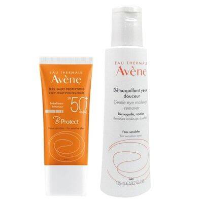 Avene Solaire B-Protect SPF 50 Güneş Kremi 30 ml+Avene Demaquillant Douceur Pour Les Yeux 125 ml - 1