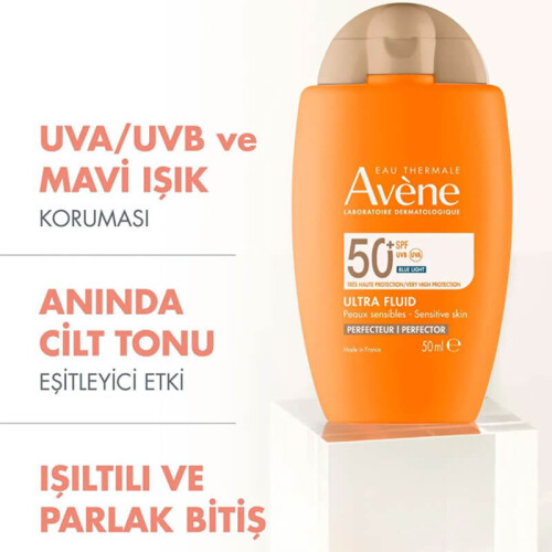 Avene Ultra Fluid Perfector SPF50+ Cilt Tonu Eşitleyici Renkli Güneş Kremi 50 ml - 3