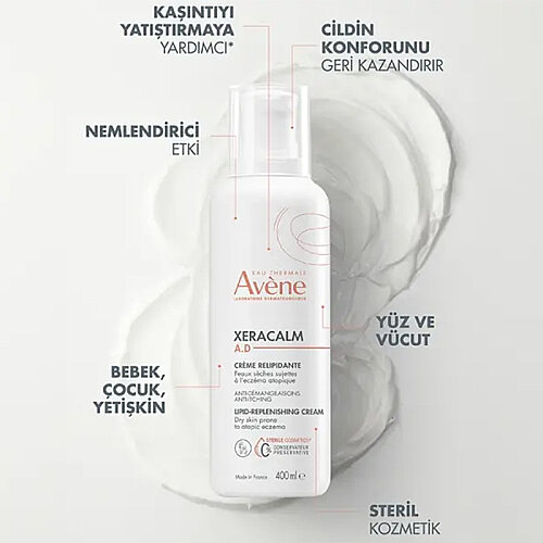 Avène Xeracalm A.D. Lipid-Replenishing Atopiye Eğilimli Ciltler için Nemlendirici Krem 400 ml - 2