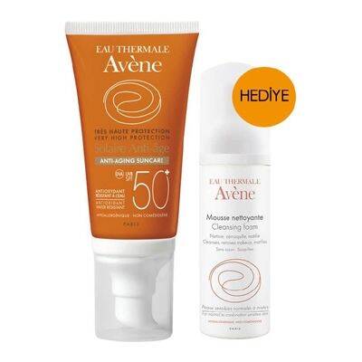 Avene Yaşlanma Karşıtı Güneş Kremi SPF 50 50 ml + Temizleyici Köpük 50 ml HEDİYE - 1