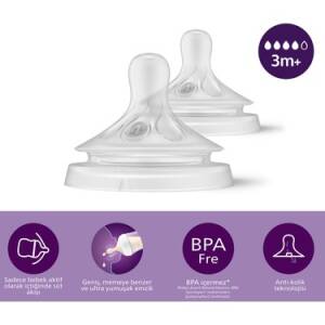 Avent Natural Response Biberon Emziği 4 Numara 3+ Ay 2'li