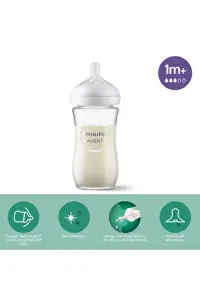 Avent Natural Response Doğal Tepkili Cam Biberon 1+ Ay 240 ml