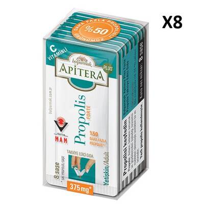 Balparmak Apitera Plus Forte Propolis C Vitaminli 375 mg x 8 Şase 8'li - 1