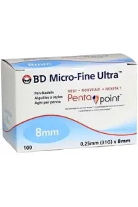 BD Micro-Fine Plus Kalem İğnesi 0,25 mm (31G) x 8 mm