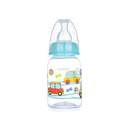 Bebedor Biberon Orta Akış Desenli PP 125 ml 23302 (Mavi)