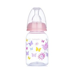 Bebedor Biberon Orta Akış Desenli PP 125 ml 23302 (Pembe)