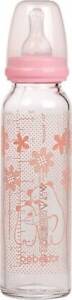 Bebedor Isıya Dirençli Cam Biberon (Pembe) 250 ml