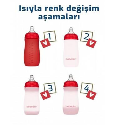 Bebedor Isıyla 0+ Ay Renk Değiştiren Biberon 260 ml - 3