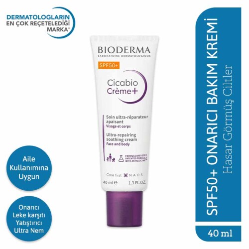 Bioderma Cicabio Creme SPF50+ 40 ml - 1