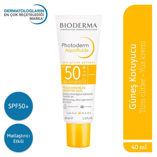 Bioderma Photoderm Aquafluide Invisible SPF50 40 ml - 1