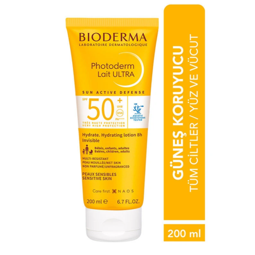 Bioderma Photoderm Lait Ultra SPF50+ Hassas Ciltler İçin Güneş Koruyucu 200ml - 1