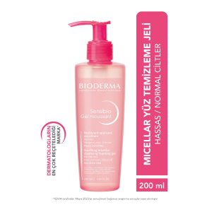 Bioderma Sensibio Foaming Gel 200 ml (Hassas ve nem kaybı yaşayan ciltler için temizleyici jel)