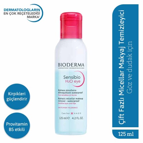 Bioderma Sensibio H2O Eye Çift Fazlı Makyaj Temizleyici 125 ml - 1