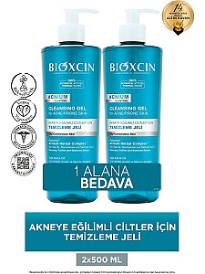 Bioxcin Acnium Sebum Dengeleyici Yüz Yıkama Jeli 500 ml 1 Alana 1 Bedava