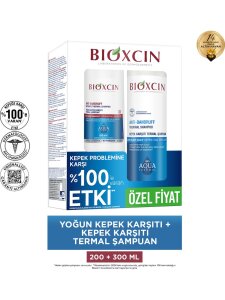Bioxcin Aqua Thermal Kepek Karşıtı Şampuan Seti 300 ml + 200 ml