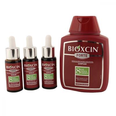 Bioxcin Forte Yoğun Saç Dökülmesine Karşı Etki 3'lü Serum ALANA Bioxcin Forte Şampuan Hediye - 1