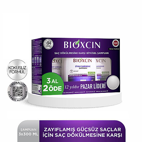 Bioxcin Siyah Sarımsak Şampuanı 300 ml - 3 Al 2 Öde - 3