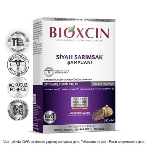 Bioxcin Siyah Sarımsak Şampuanı 300 ml - 1