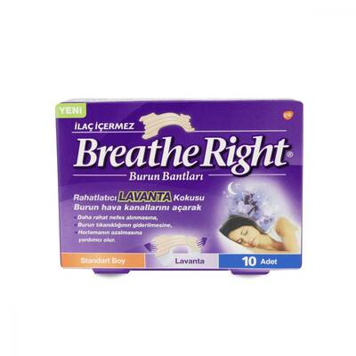 Breathe Right Lavanta Standart Boy Burun Bandı 10 Flaster - 1