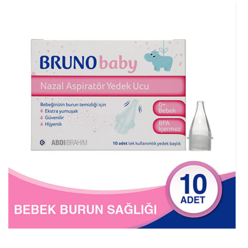 Bruno Baby Nazal Burun Aspiratörü Yedek Ucu 10 Adet - 1