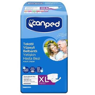 Canped Tekstil Belbantlı Yetişkin Hasta Bezi 7'li - xLarge - 1